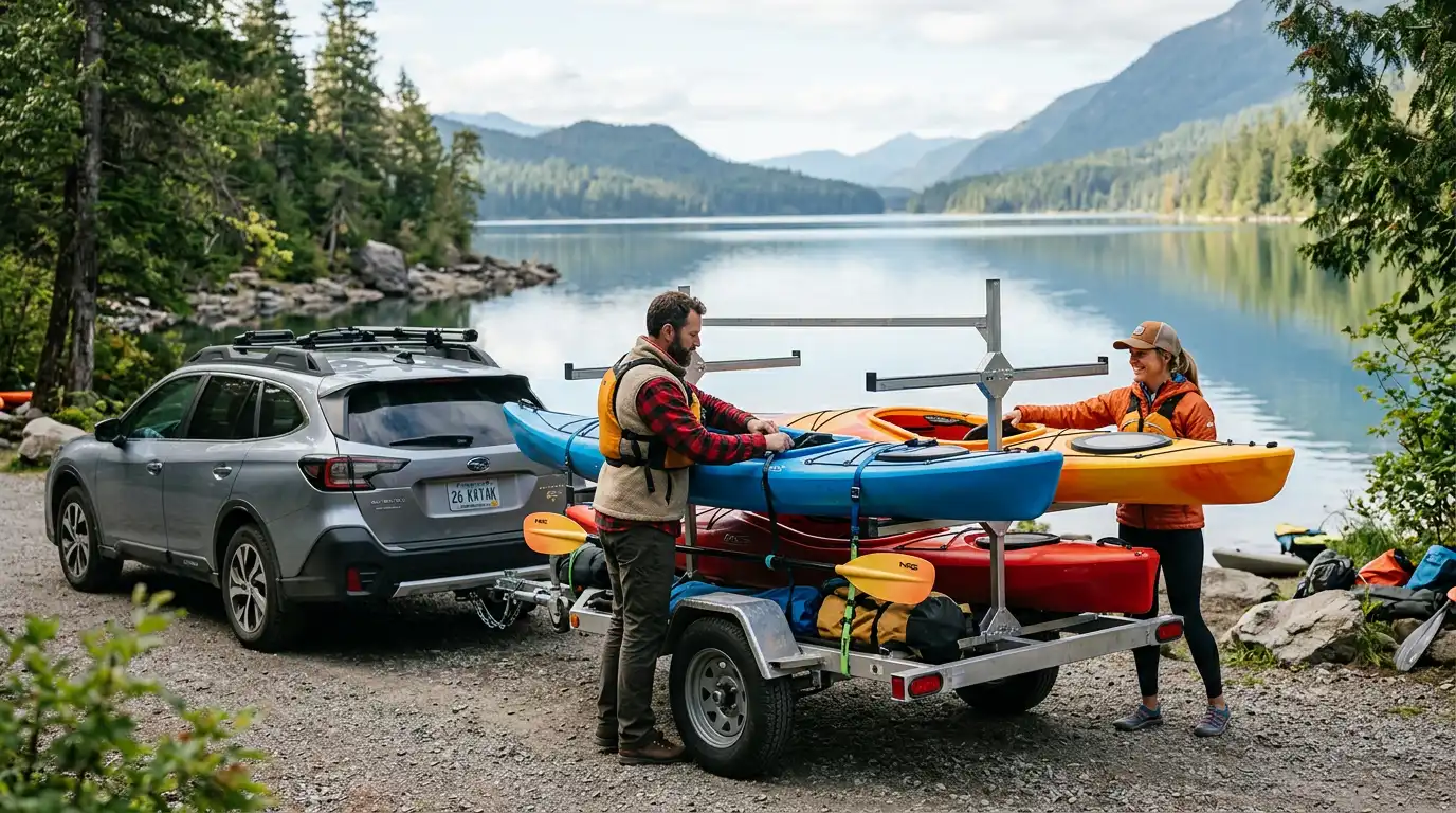 Best Kayak Trailer Options of 2026: Top Towables Compared — editorial cover photograph